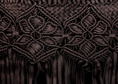 MANTILLA SF CON MACRAME NEGRO - Image 2